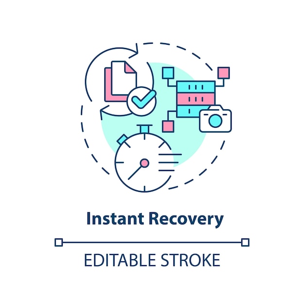 Instant recovery concept icon