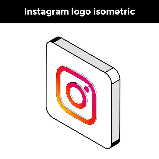 Vettore logo isometrico di instragram