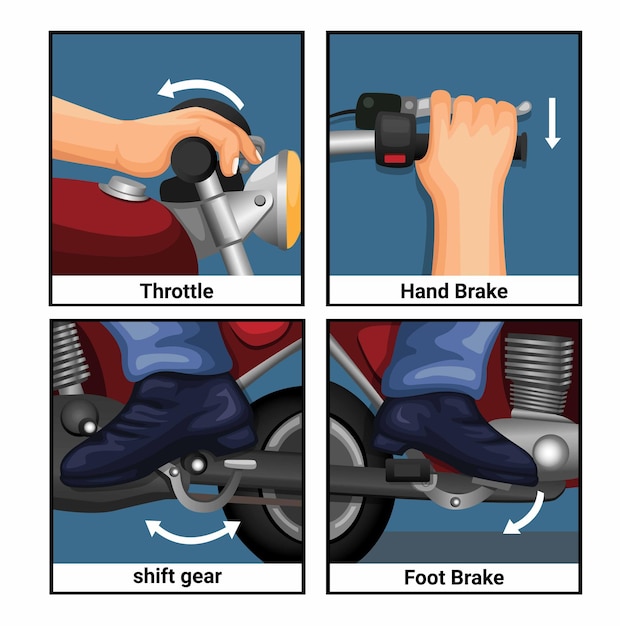 Instructies voor motorrijden