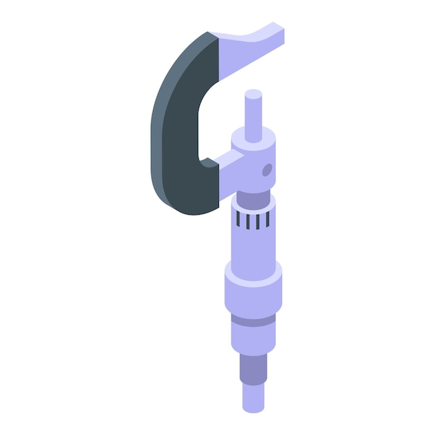 Instrument micrometer icon Isometric of instrument micrometer vector icon for web design isolated on white background