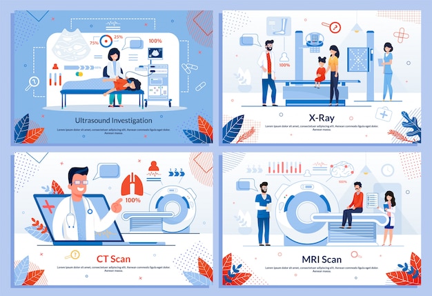 Insieme dell'illustrazione di metodi diagnostici strumentali