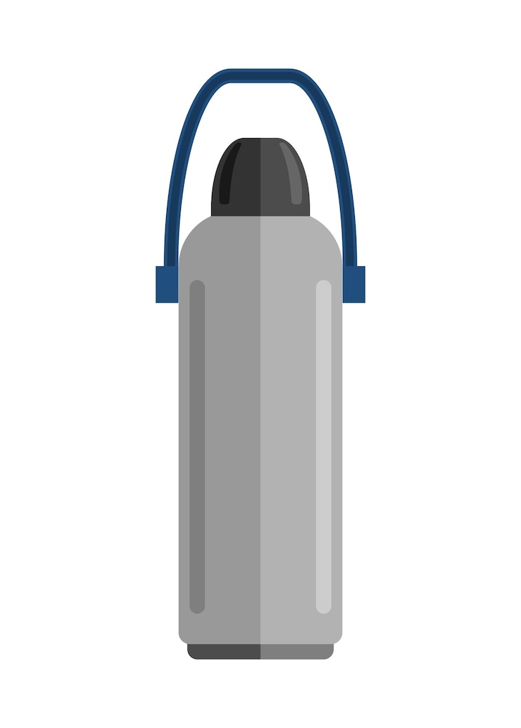 Vector insulated drink bottle simple flat illustration