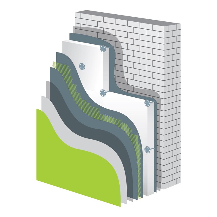 Vector insulation polystyrene thermal isolation vector illustration