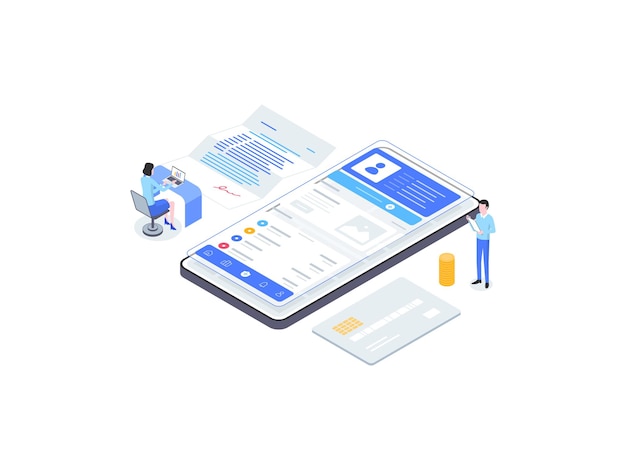 Insurance isometric flat illustration. suitable for mobile app, website, banner, diagrams, infographics, and other graphic assets.