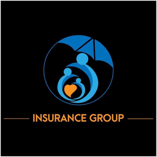 insurance logo design vector illustration