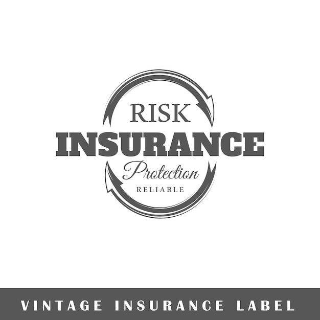 Insurance logo isolated.