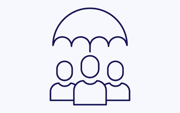 Insured person illustration icon