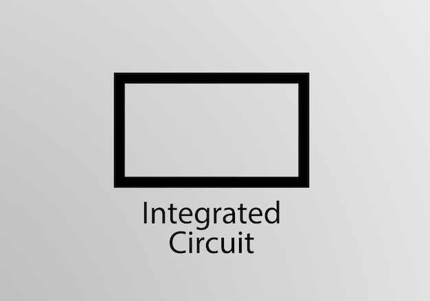 Integrated Circuit Engineering symbool, Vector symbool ontwerp. Technische symbolen.