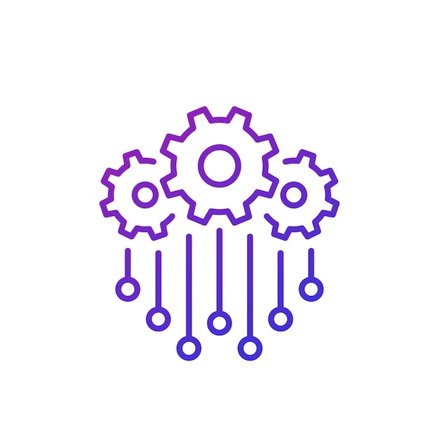 Integration line icon vector design