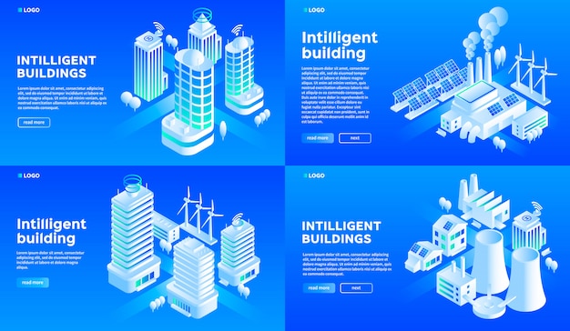 Intelligent building banner set.