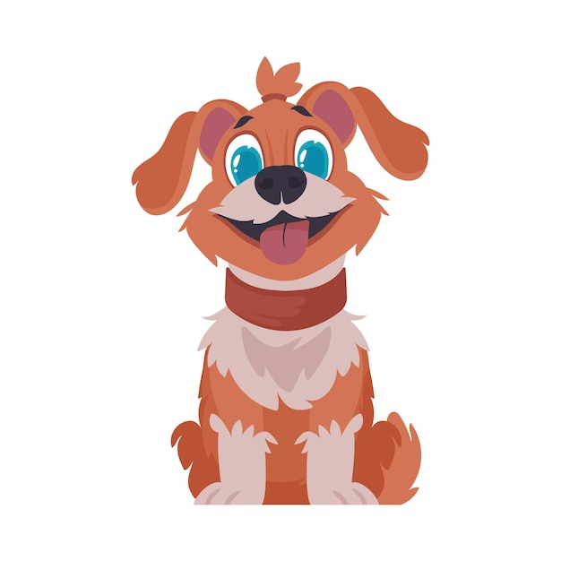 Intelligentbeat getting to be flushed canine canine smiling cartoon style vector illustration