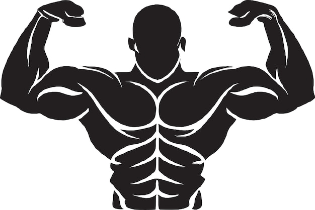 Intenso bodybuilding e disegni del logo della palestra