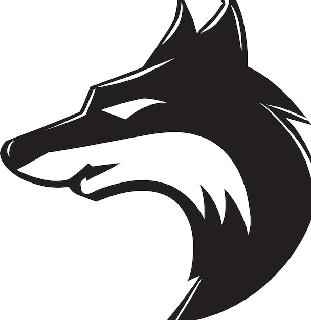 Vector intense wolf logo with a fiery passion