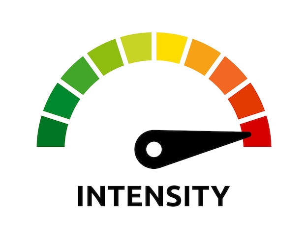 Intensiteitsmeter meting pictogram illustratie