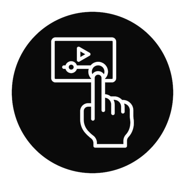 Interactieve video icoon vector afbeelding Kan worden gebruikt voor Augmented Reality