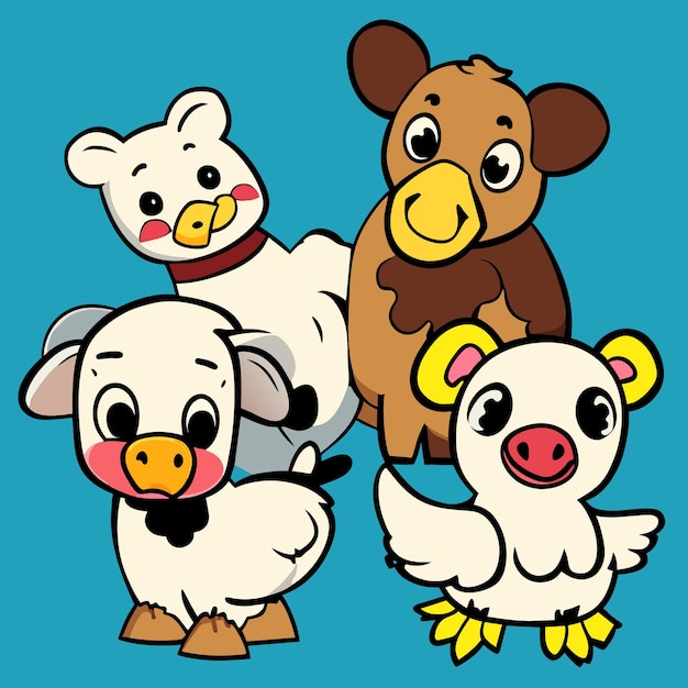 Vector interactive eps task counting farm animals creatively