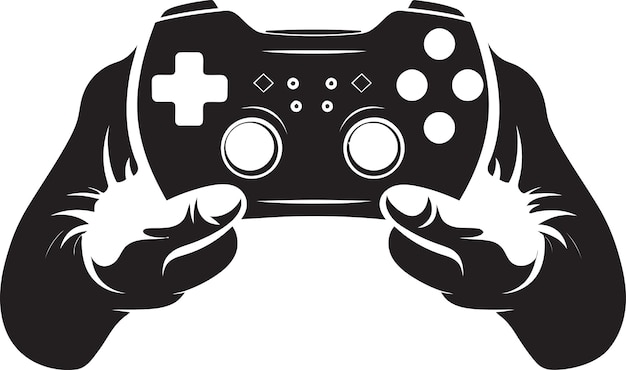 Vettore precision gamepad interactive logo design console giocosa joystick simbolo iconico