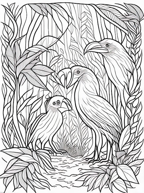 Interactive Rainforest Coloring Sheet for Kids Educational and Entertaining