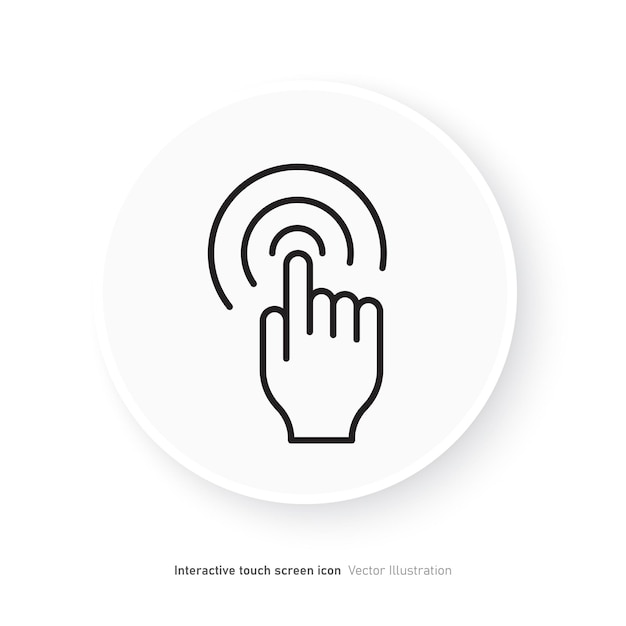 Interactive touch screen icon design vector illustration