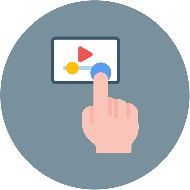 Vector interactive video icon vector image can be used for augmented reality