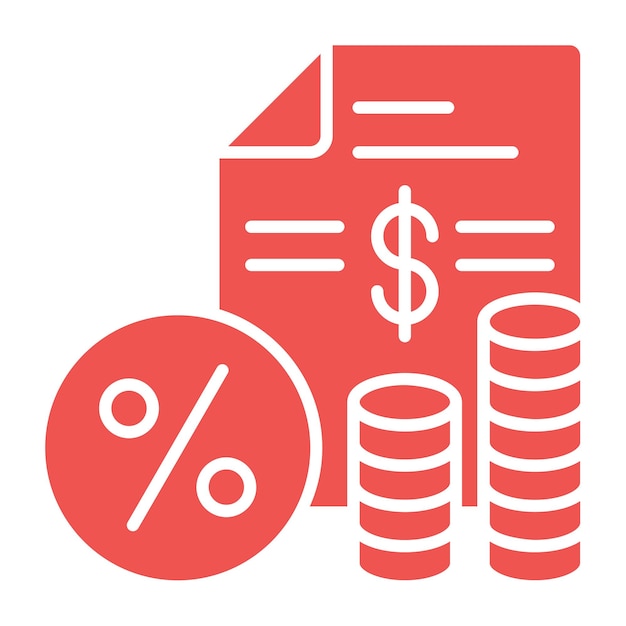 Vettore iconica del tasso di interesse