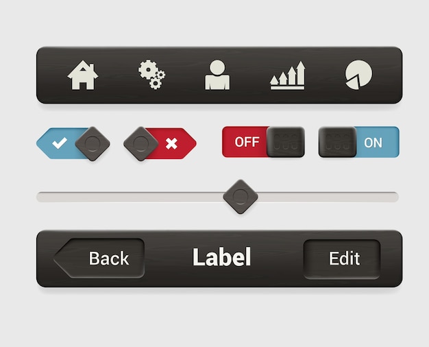 Vector interface elements