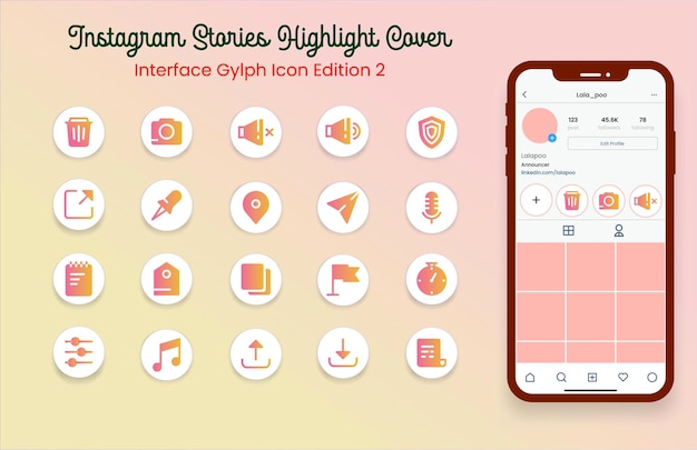 interface instagram stories highlight covers design