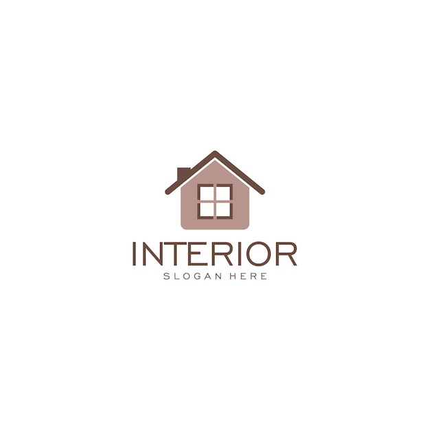 Interieur kamer meubilair galerij logo ontwerp