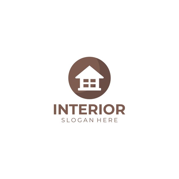 Interieur kamer meubilair galerij logo ontwerp