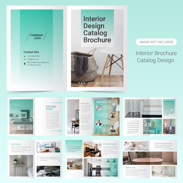 Vettore interior design template brochure