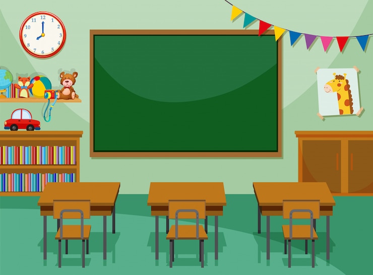 Vector interior of class room