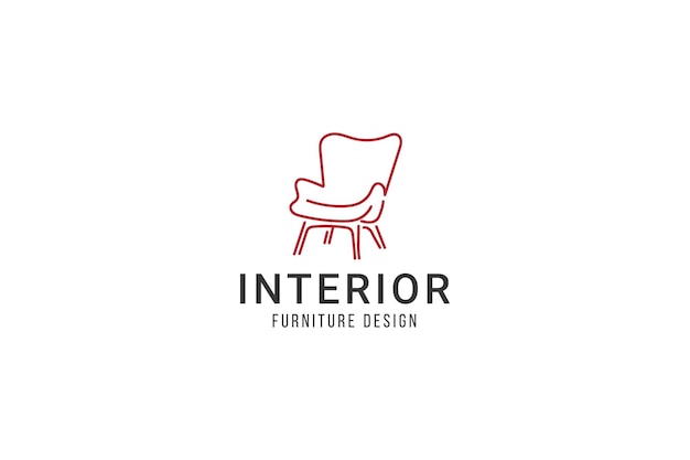 Interior design logo vector icon illustration