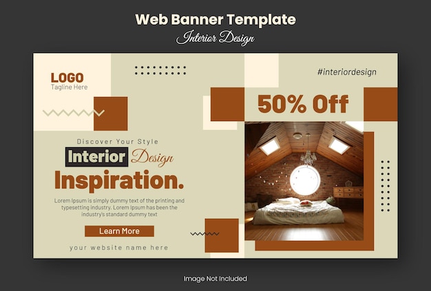 ベクトル インテリア デザイン web バナー テンプレート デザイン