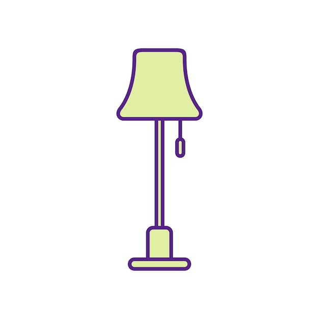 Vector interior desk lamp icon vector illustration design