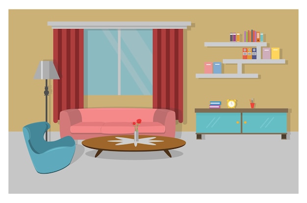 Vector interior flat