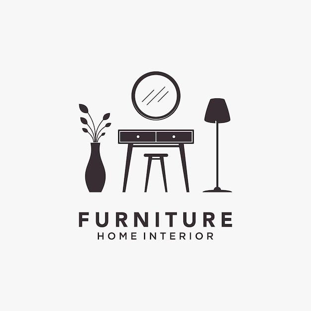 Vector interior furniture logo design