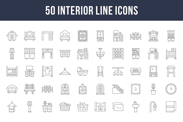 Interior Line Icons