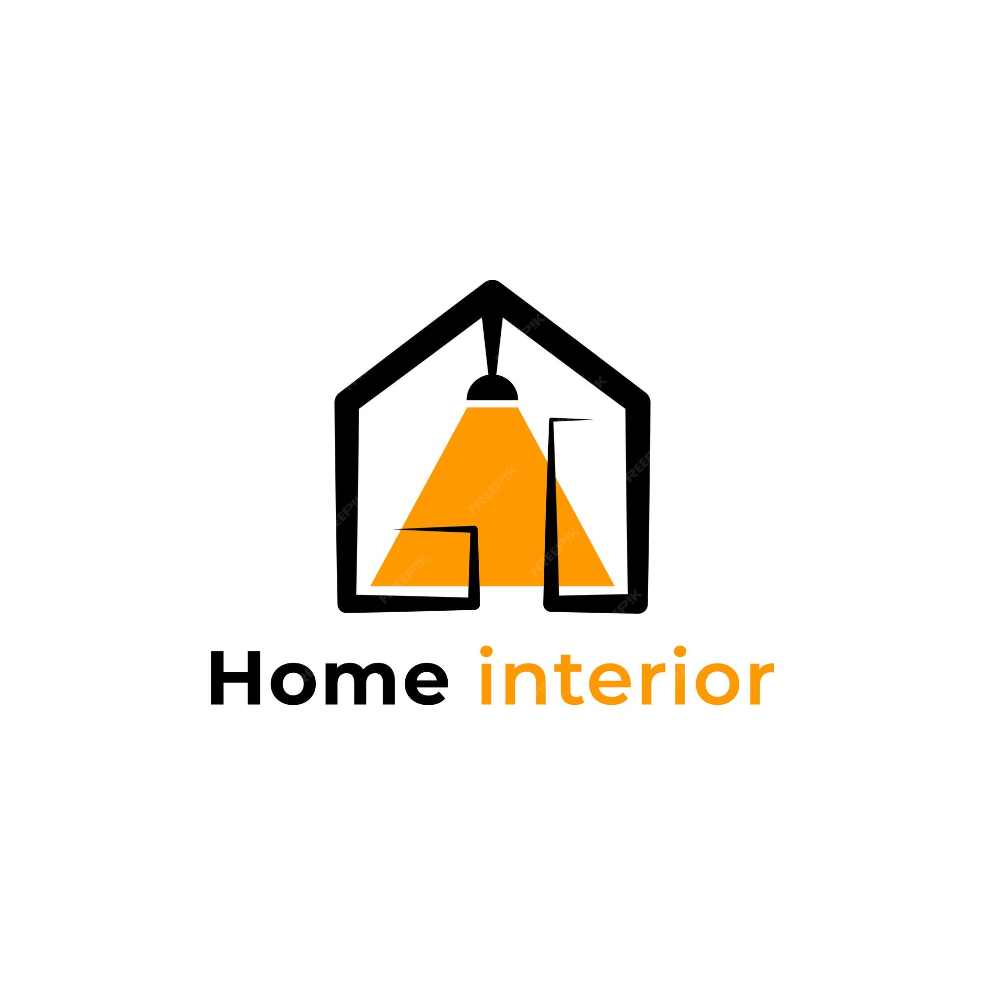 Premium Vector | Interior logo design house and furniture symbol ...