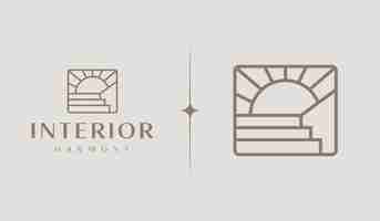Vector interior logo template universal creative premium symbol vector illustration creative minimal design template symbol for corporate business identity