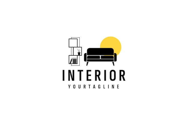 Interior logo vector icon illustration