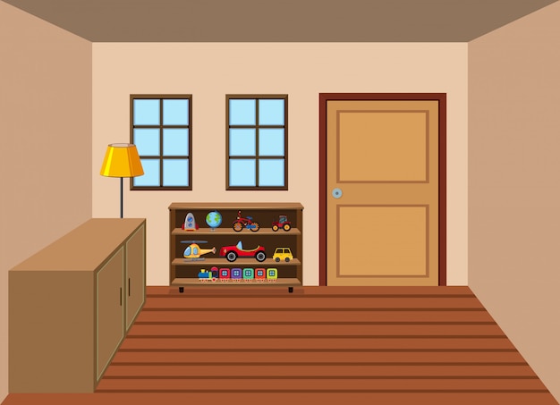 interior of room in the house
