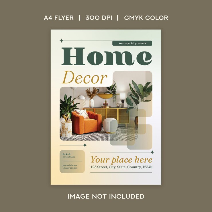 Vector interior sale flyer