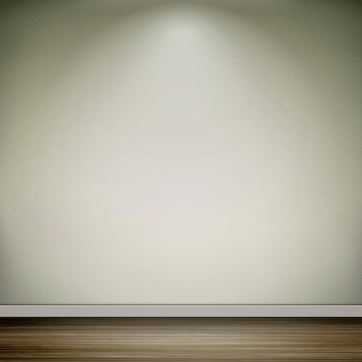 Vector interior scene with empty wall and wooden floor