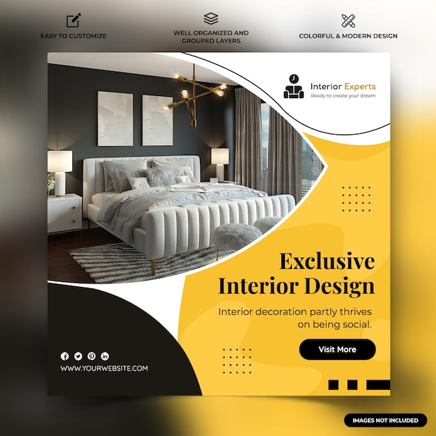 Interior Social Media Instagram Post Template