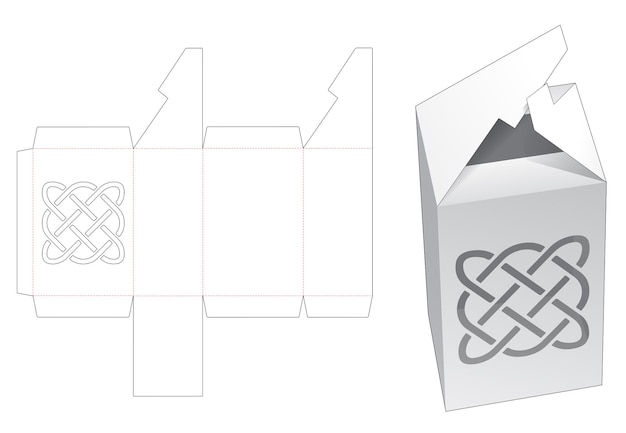 Interlock flip-box met gestanste lijnsjabloon