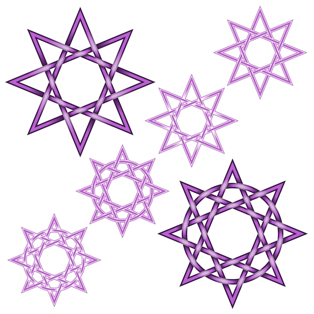 Interlocking Eight Pointed Star Design