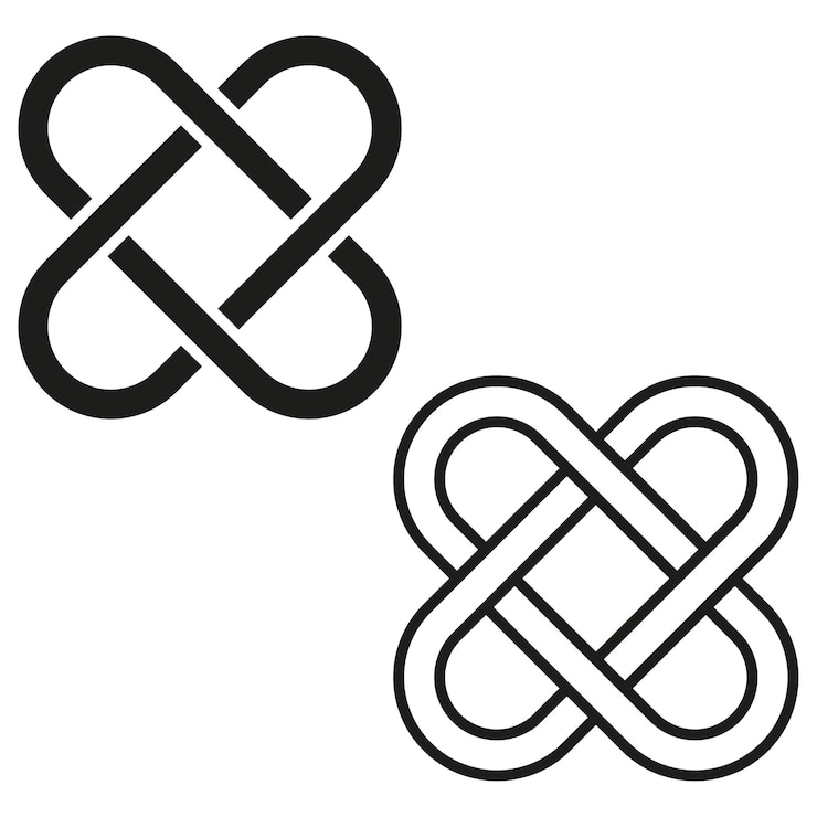 Vector interlocking icon set interconnection symbol combine sign collection vector illustration eps 10