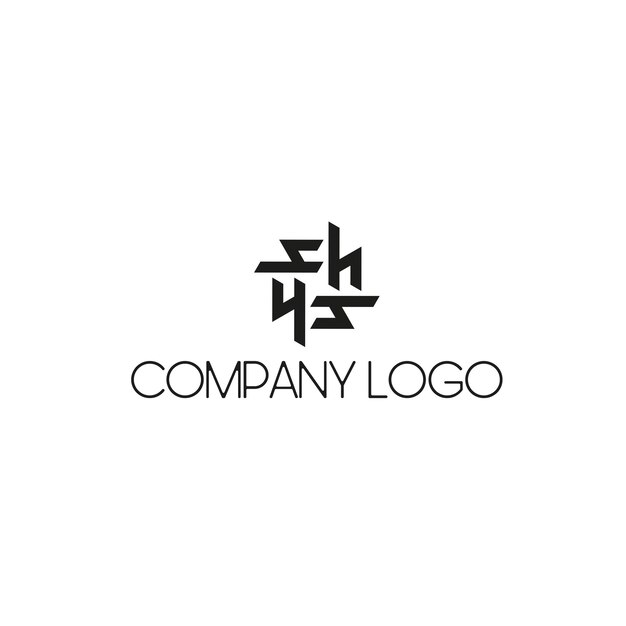 인터록링 모노그램 로고 디자인