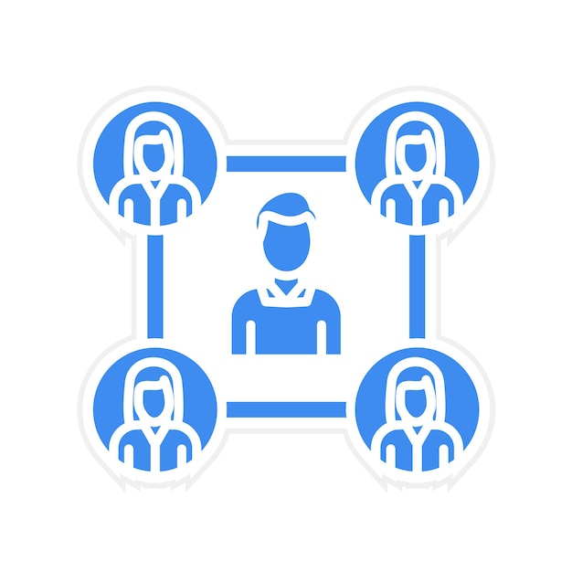 Vector intermediary mediator icon vector image can be used for job search