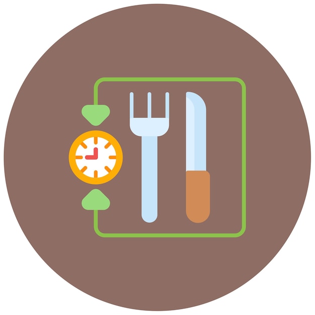 Vector intermittent fasting flat illustration